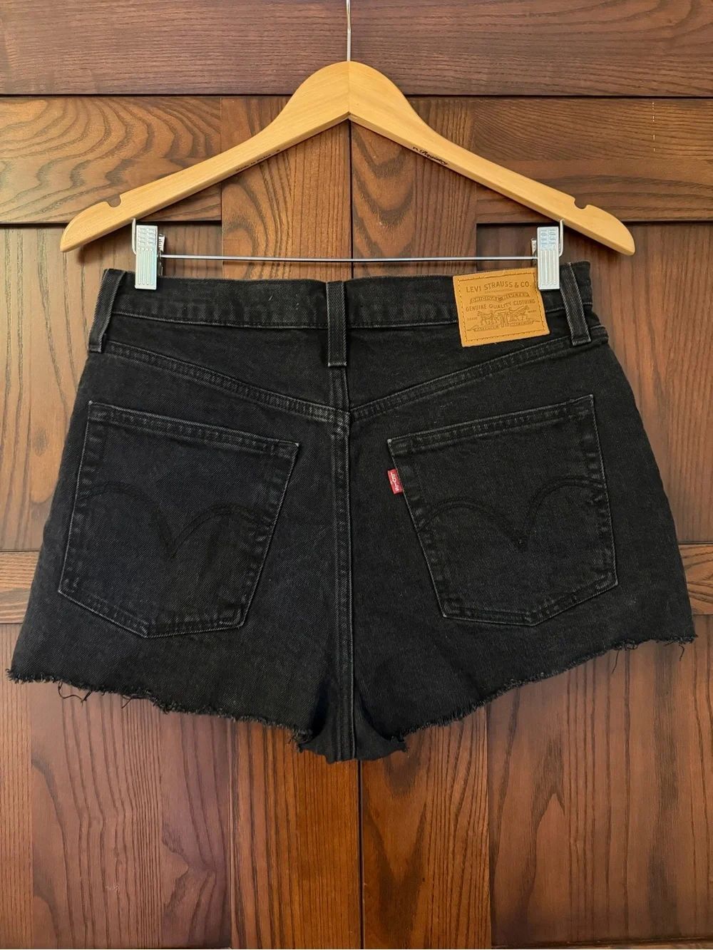 Levi's Ribcage High-Rise Cutoff Shorts Black Size 30